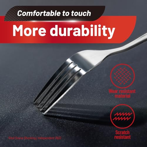 Plastic Tablecloth Roll, 410 Ft x 54 In Plastic Table Cloth Disposable Black Tablecloth Roll Premium PEVA Waterproof Black...