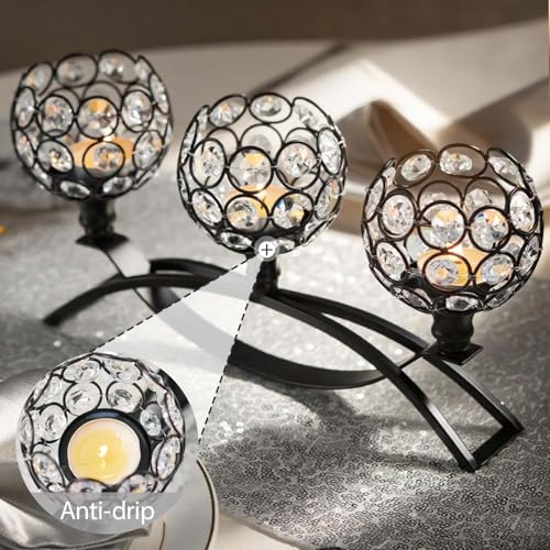 Crystal Tealight Candle Holder Centerpiece Home Decorative Candlestick Holder Elegant Table Centerpiece Home Decor Wedding...