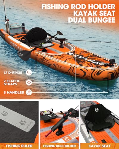 CETANA 11'6×35" Extra Wide Stand Up Paddle Board for Adults & Youth, 400lb Capacity Inflatable Paddle Board, Sup for 2+1 P...