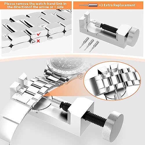 Watch Link Removal Kit, BYNIIUR Watch Repair Kit, Watch Case Opener Spring Bar Tools, Watch Battery Replacement Tool Kit, ...