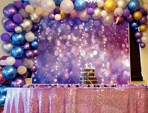 Purple Light Spots Backdrop Dreamy Glitter Dots Halos Photography Background Girl Birthday Party Baby Shower Decor Banner ...
