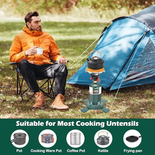 Ruasveltan Camping Stove Propane, Single Burner Propane Stove，Camping Stove with Instant Ignition for Hiking Backpacking a...