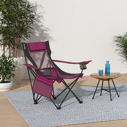 Kijaro Sling Folding Camping Chair - Enjoy The Outdoors in This Outdoor Chair with a Built-in Cup Holders and Side Organiz...