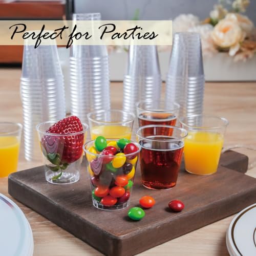 Craft And Party, 1oz 200 pcs Premium Clear Shot Glasses. Disposable Clear Cups for Wine Tasting, Vodka, Whiskey, jelly sho...