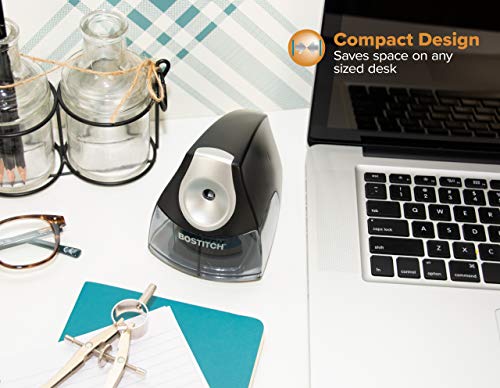 Compact Desktop Electric Pencil Sharpener, Black, Sold as 1 Each