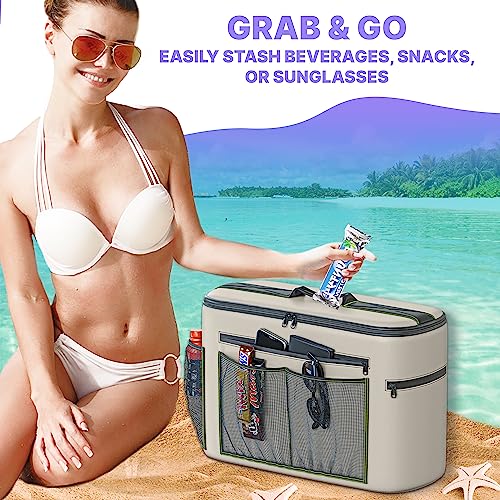 Skywin Kayak Cooler Behind Seat, Waterproof Cooler for Kayaking, Compatible with Lawn Chair Style Seats, Stores Drinks and...