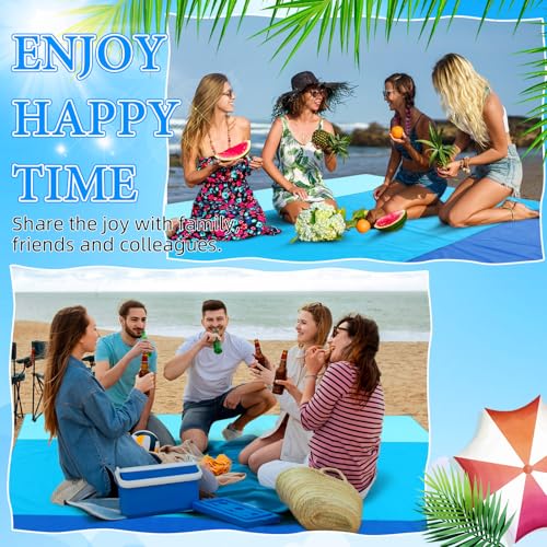 Drydiet Extra Large Beach Blanket Sandproof Waterproof 10 x 9 ft Beach Mat for 2-8 Adults Oversized Quick Drying Outdoor P...