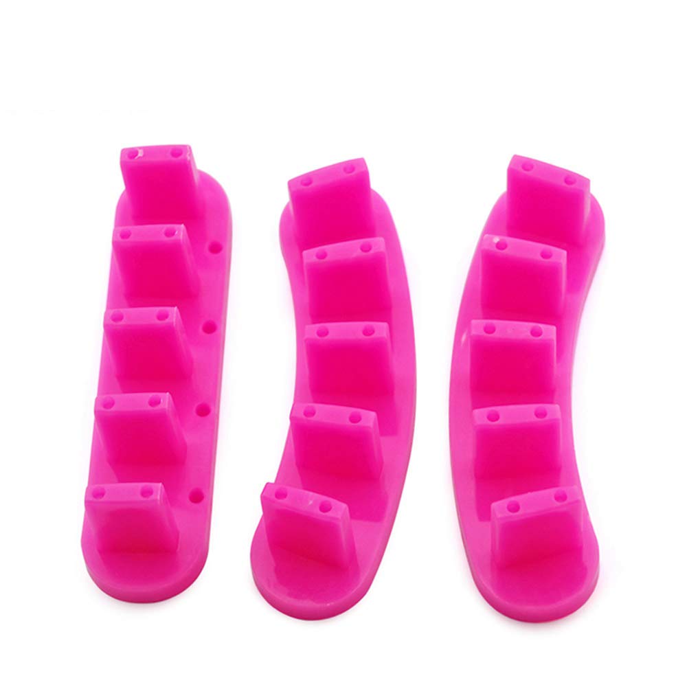 KADS 3pcs/set High Qulity PlasticTip Stand for Practice Use Practice Training Nail Art False Tips Display Training Tool