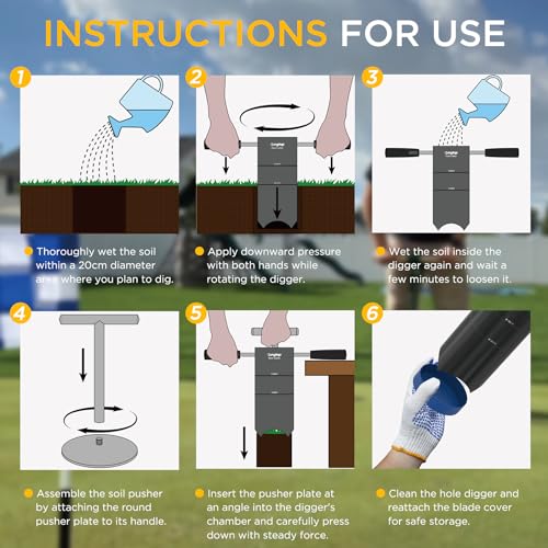 KINGTOP Portable Golf Hole Cutter and 3ft Golf Flagstick Bundle – Carbon Steel Blade for Easy Digging, 2-Section Ball Retr...