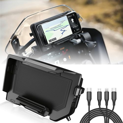 FWXEOZ Phone Holder for Motorcycle with Wireless Charge & Fast Wired Charging GPS Navigation Phone Mount Fit for BMW R1200...
