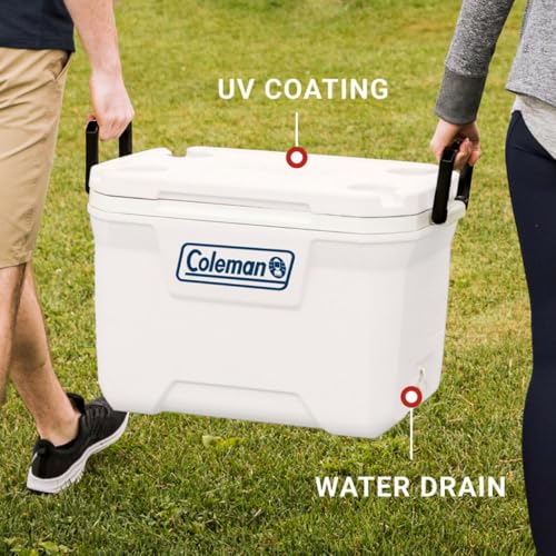 Coleman Marine Cooler with Fully Insulated UV Guard Lid & Body, Keeps Ice for 3+ Days, Great for Boating & Fishing, 52qt/1...