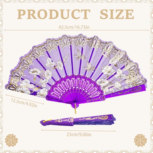 QIRMIZI 30 Pack Folding Fans – Handheld Spanish Style Fans,Bulk Hand Fans for Wedding, Tea Party, Dance, Church,Performanc...