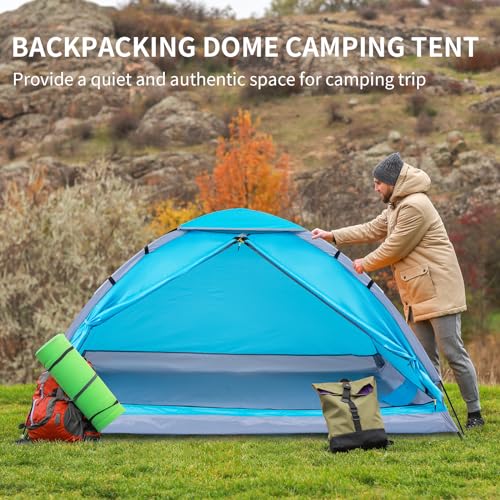 JELUCAMP 1/2/4/5/6 Person Dome Tents for Camping, Lightweight Portable Backpacking Tent, Small Easy Set Up Outdoor Waterpr...