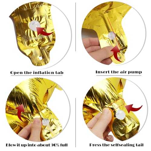 40 Inch Gold 1 Balloon for First Birthday, Gold One 1st Number Balloon Birthday Decorations, 10th 21st, Giant Number 1 Bal...