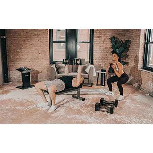 PowerBlock Small Compact Stand, Dumbbell Rack & Weight Rack, Folds Flat For Easy Storage, Use with PowerBlock Expandable Dumbbells, Home Gym Strength Training, Pack of 1