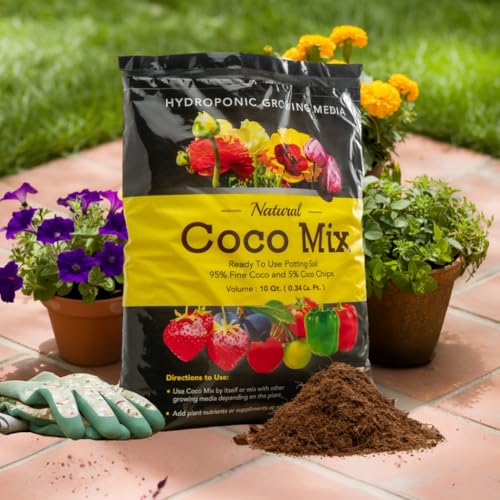Potting Soil Mix 10 Quarts Envelor Indoor Plants Soil for Outdoor Plants 0.34 Cubic Feet Potting Mix Hydrated Coco Coir Mi...