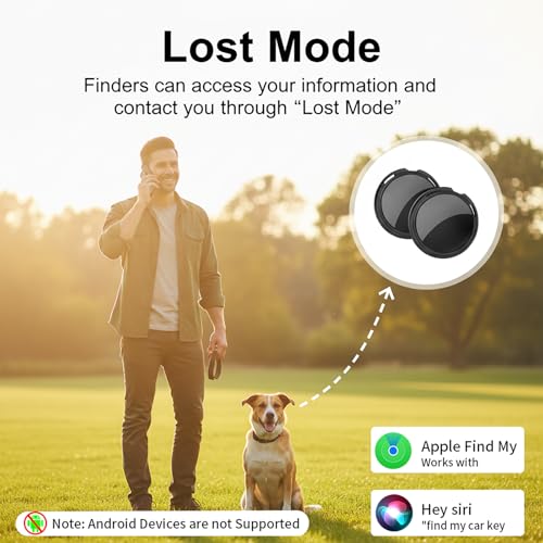 2 Pack GPS Tracker for Vehicles Pair with Apple Find My(iOS Only) Real Time Global Tracking Devices for Cars Hidden Magnet...