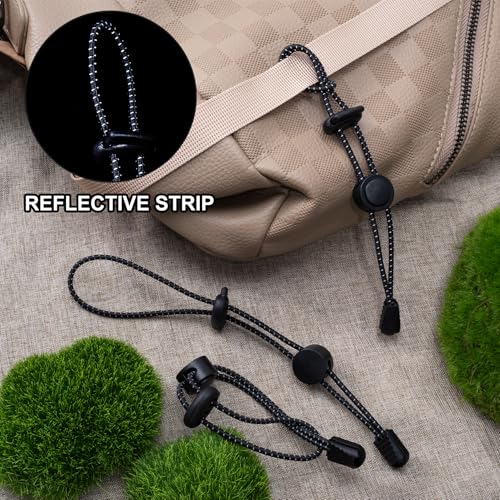 Lekgavd 5pcs Backpack Hiking Stick Holders, Reflective Trekking Walking Pole Holder, Adjustable Backpack Elastic Rope Fast...
