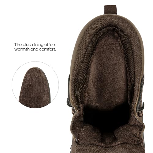 NORTIV 8 Mens Hiking Winter Snow Insulated Waterproof Outdoor Boots