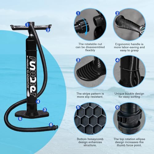 FunWater Inflatable Ultra-Light Stand Up Paddle Board for All Skill Levels with Premium SUP Paddleboard Accessories,Non-Sl...