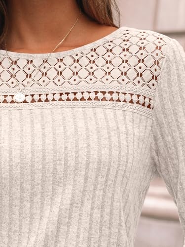 AUTOMET Womens Lace Long Sleeve Shirt Fall Top Fashion Dreesy Casual Tunic Sweaters Mesh Clothes Trendy Work Cute Outfits