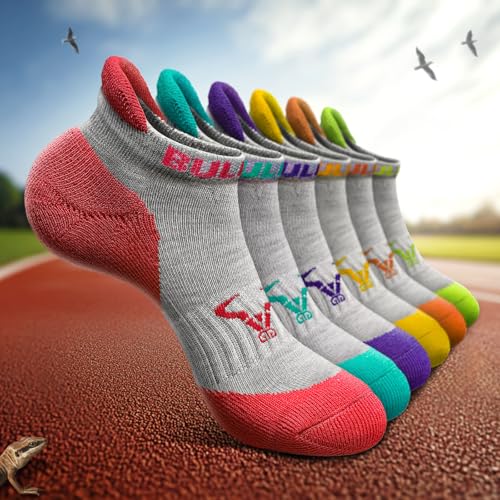 Socks For Women 6Pairs-Womens Athletic Ankle Socks No Show Cushioned for Walking Running-Compression Arch Support