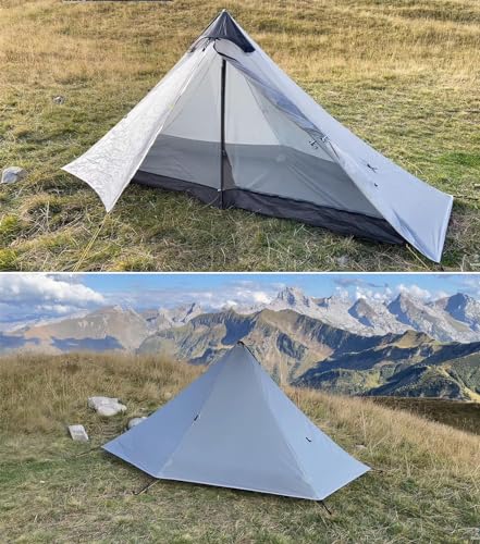3F UL Gear Lanshan Ultralight 1-Person or 2-Person Backpacking Tent, 3-Season or 4-Season, Outdoor Lightweight Waterproof ...