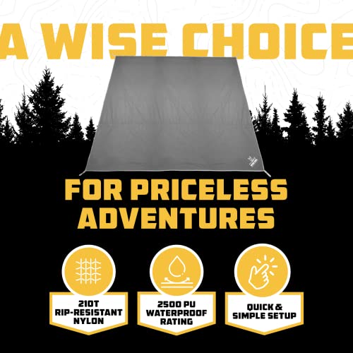Wise Owl Outfitters Camping Tarp – Waterproof Ultralight Ground Sheet, Tent Footprint & Tent Accessories for Campers, Back...