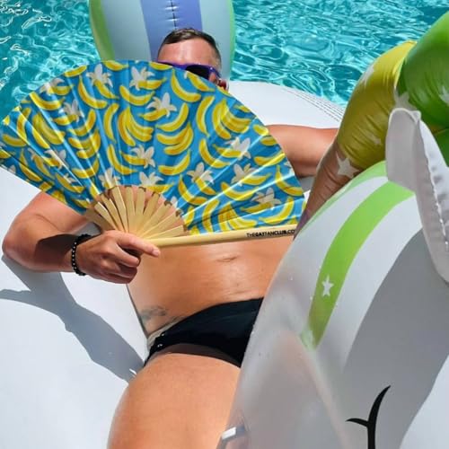 Banana Fan – Playful Bamboo Folding Festival Fan for Pride & Drag Events