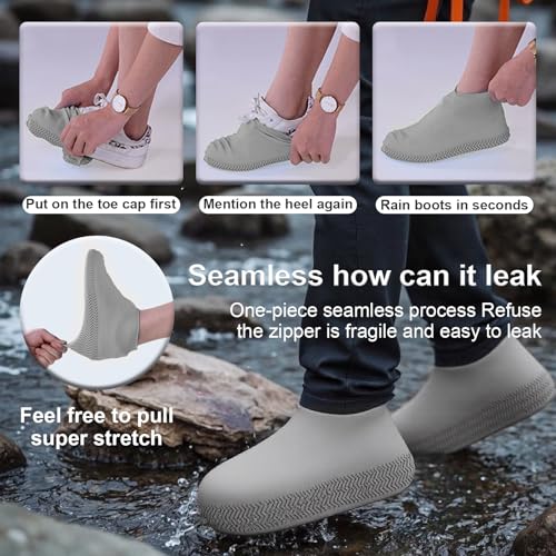 Waterproof Silicone Rain Shoe Covers Anti-Slip Outdoor Travel Boot Protectors for Shoes Protects from Water Mud
