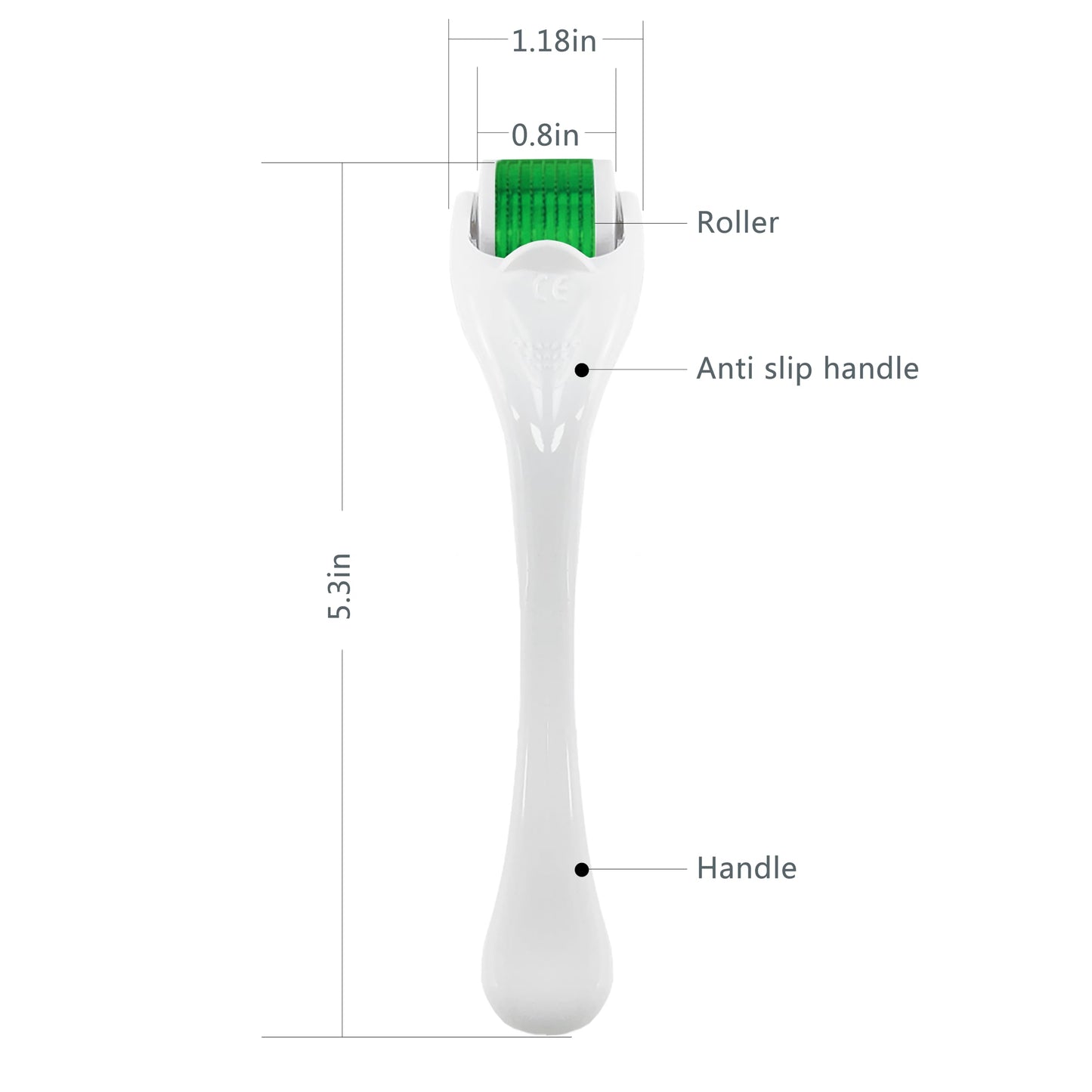 Rwotlls Derma Roller Microneedling Roller for Face - 0.25mm (White)