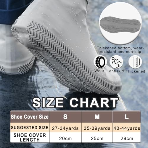 Waterproof Silicone Rain Shoe Covers Anti-Slip Outdoor Travel Boot Protectors for Shoes Protects from Water Mud