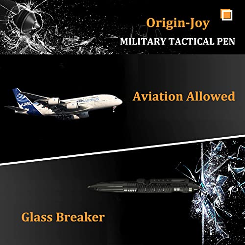 Origin-Joy 2 Pack Tungsten Steel Military Tactical Pen Set, Multifunctional EDC Self Defense Pen With 8 Ballpoint Refills...