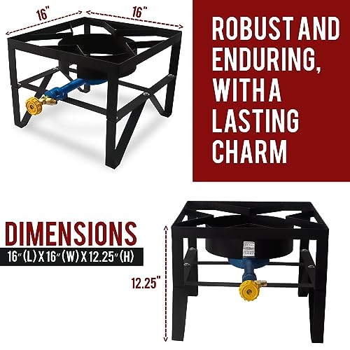 Sonret Single Burner Propane Gas Stove - Square Outdoor Propane Burner Heavy Duty - Portable Gas Stove Burner Propane Outd...
