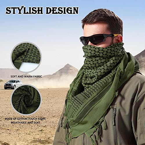 Men's Winter Scarf - Men Warm Soft Tartan Scarves Classical Cashmere-Feel Plaid Knitted Long Scarf Shawl Neck Wrap