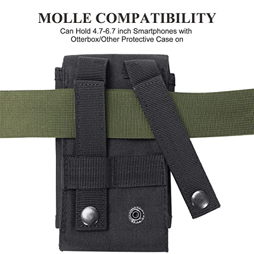 Universal Tactical MOLLE Holster Army Mobile Phone Belt Pouch EDC Security Pack Carry Accessory Kit Waist Bag Case Compati...