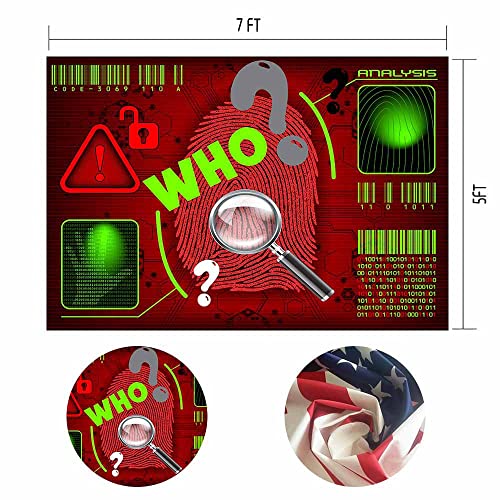 Detective Backdrop Police Mystery Investigation Analysis Photography Background 7x5ft Top Secret Birthday Party Baby Showe...