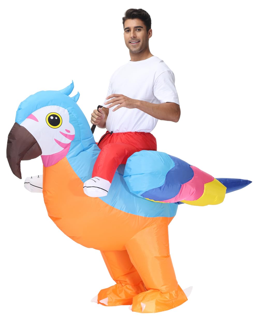 JASHKE Parrot Costume Adult Inflatable Parrot Costumes Inflatable Halloween costumes Blow up Costume Adult