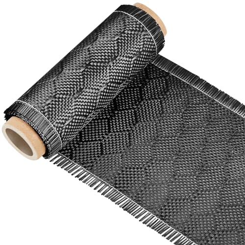 VitalCozy 5Ft x 4" Bee Hive Carbon Fiber Fabric Roll Sheet Carbon Fiber Cloth 2x2 Twill Weave 3k/ 220g Honeycomb Sheet for...
