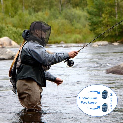 South to East Premium Mosquito Head Net for Insect, 2 Pack, Fly & Bug Protection | Ultra Large & Long, Extra Fine Holes fo...
