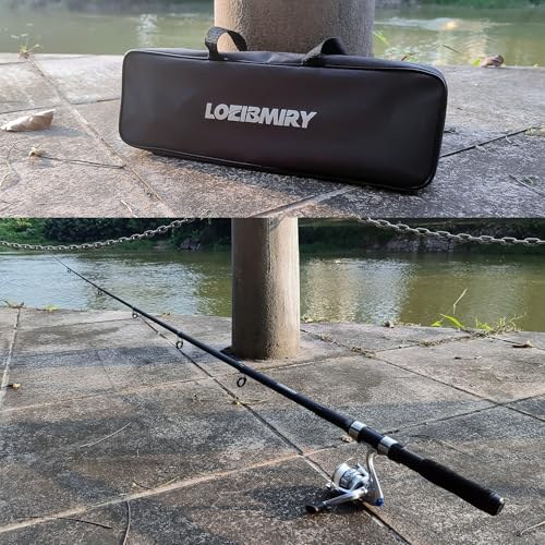 Fishing Rod Reel Combo - 2PCS 6.89ft Collapsible Rods 2PCS Spinning Reels Lures Set Fishing Pliers Carrier Bag for Travel ...
