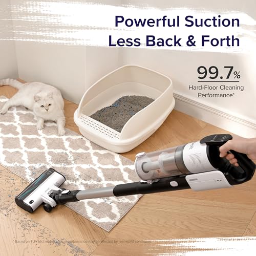 LEVOIT Cordless Vacuum Cleaner, Stick Vac with Tangle-Resistant Design, Up to 50 Minutes, Powerful Suction, Rechargeable, ...