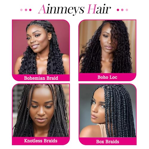 Water Wave Bulk Human Hair for Braiding #T4/P4/27 No Weft Curly Wet and Wavy 100% Unprocessed Brazilian Virgin for Boho Braids 2 Bundles/Pack (24inch 100g)