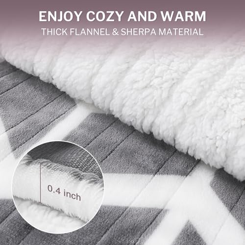 VENTIMI Electric Blanket Heated Throw, 50" x 60" Heated Blanket with 5 Heat Levels & 3 Hours Auto Off, Fast Heating Blanke...