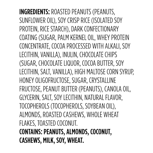 Amazon Grocery, Protein Chewy Bars, Peanut Butter Dark Chocolate Flavor, 7.1 Oz, 5 Ct (Previously Happy Belly, Packaging M...