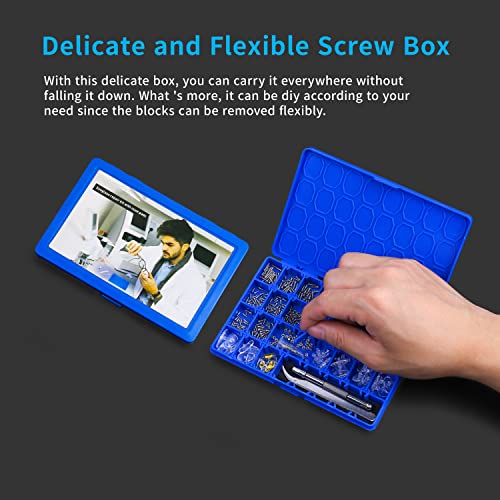 Upgrade Version Magnetic Eye Glass Repairing Kit, Eyeglass Repair Tool Kit with Compact Screw Box Include Nose Pads, Preci...