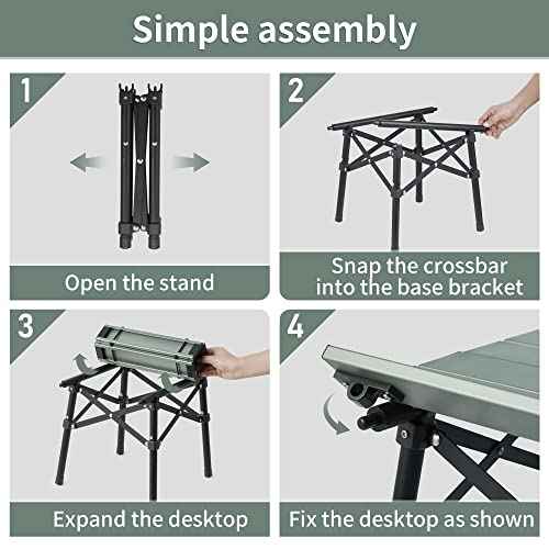 Naturehike Portable Camping Table, Aluminium Folding Table, Ultralight Camp Table Small Table for Camping Hiking Backpacking Outdoor Picnic