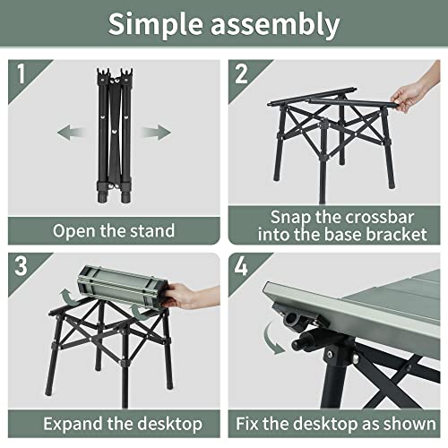 Naturehike Portable Camping Table, Aluminium Folding Table, Ultralight Camp Table Small Table for Camping Hiking Backpacki...