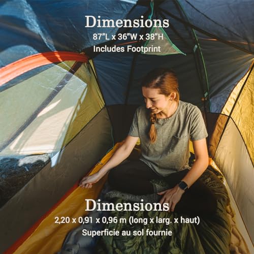 Coleman PEAK1 Premium Waterproof Backpacking Tent with Rainfly & Footprint, Lightweight Camping Tent Withstands Winds up t...