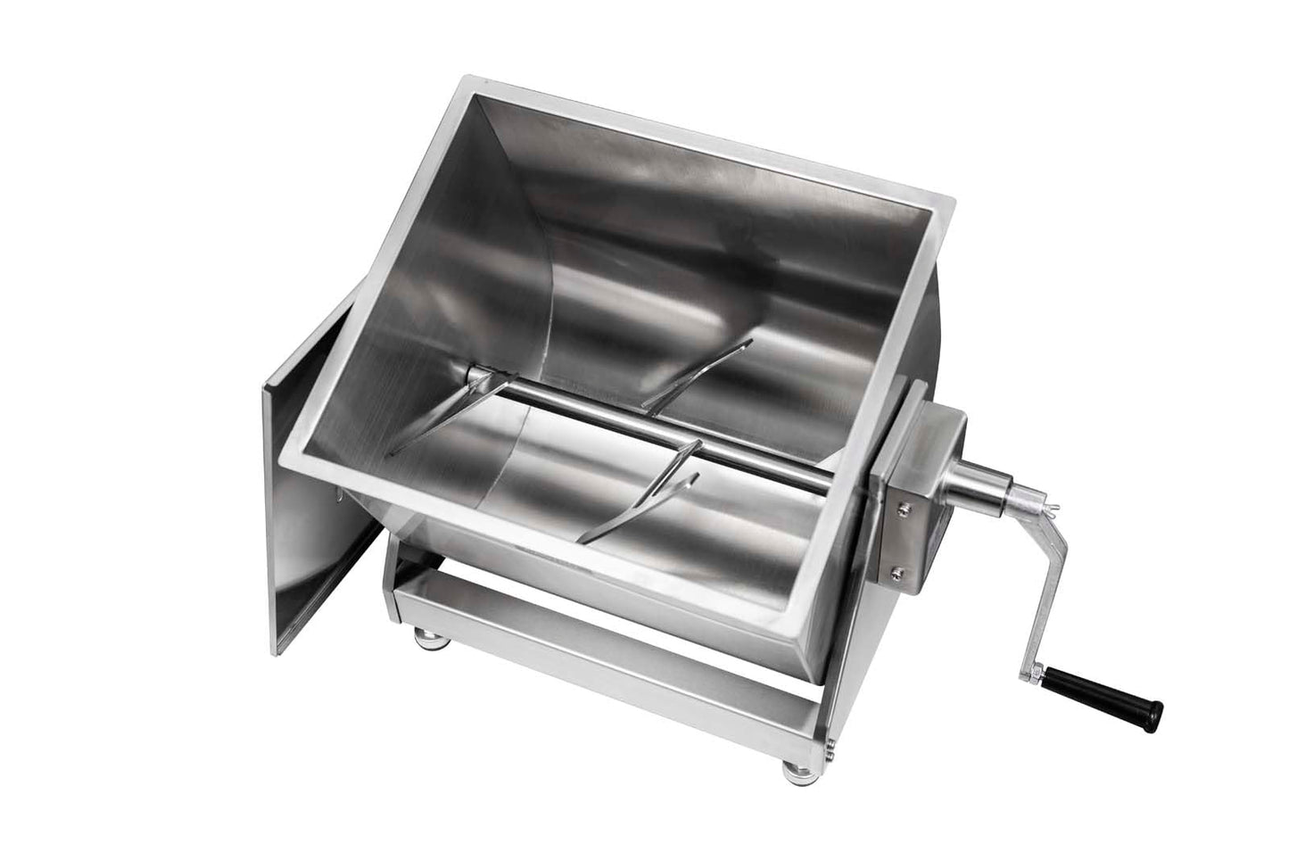 Hakka Manual Meat Mixer 60lb/30L Tiltable Tank 40L Stainless Steel Updated Commerial Food Mixer for Meat and Seasonings, Sausage, Burger, Patty